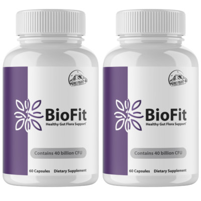 BioFit - Healthy Gut Flora Probiotics 40 Billion - 2 Bottles 120 Capsules