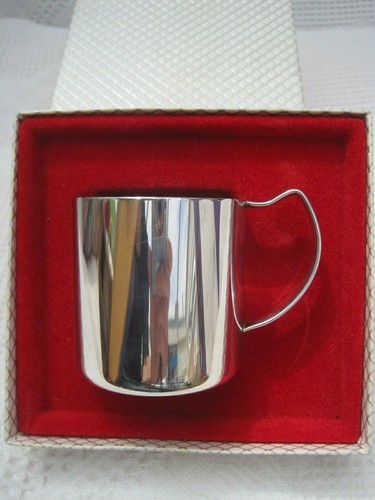 vintage christening mug/tankard - silver plate by Plato - boxed - Picture 4 of 8
