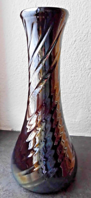 Glas-Vase Carnival-Glas (Aurora-, Regenbogen-Glas) dunkelrot irisierend 28,5 cm 