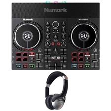 Numark Party Mix Live Built In Light Show & Speakers DJ Controller w Headphones