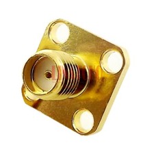 10pcs Straight PCB 4 Holes Small Flange Gold Plated SMA Female Connector Socket