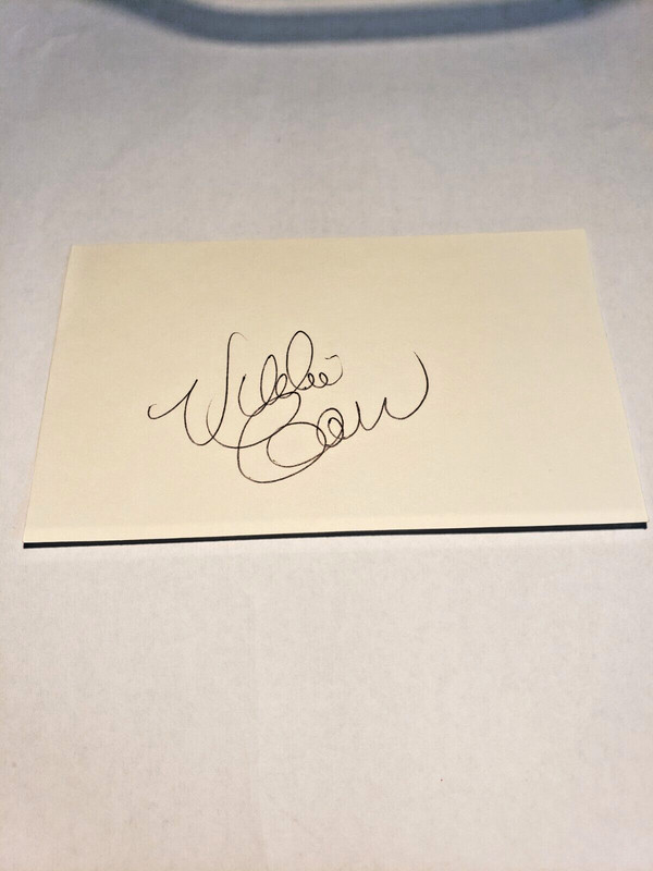 Vikki Carr Signed Index Card