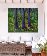 Mark Little original landscape Canvas painting￼ 72”X 60”Abstract,Modern,XL,5ftX6