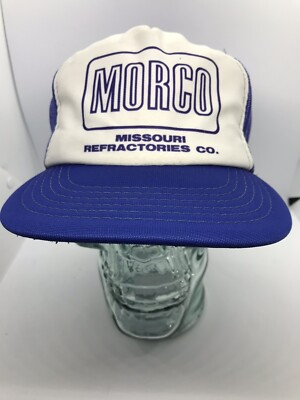 Morco Missouri Refractories Co Mesh Snapback Trucker Hat Blue Company Cap