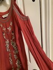 Jam & Peppar Girls’ Rust Embroidered Cold Shoulder Dress Size 16 — photo 3