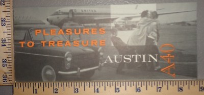 1959 Austin A40 Brochure Folder Original 