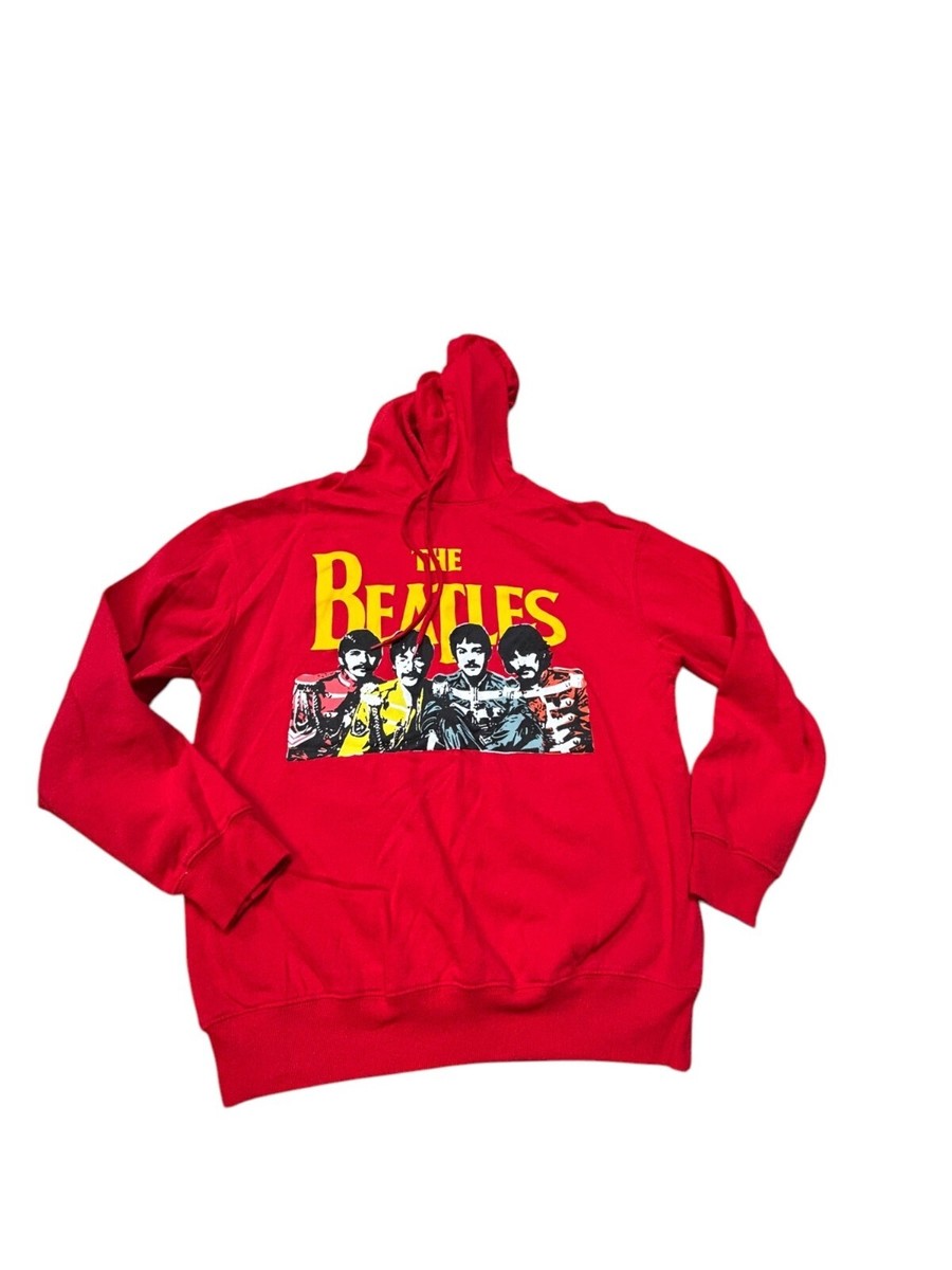 The Beatles Red Graphic Hoodie small Sweatshirt S 60% Cotton/40