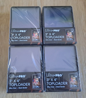 100x Ultra Pro Black Border Toploader 3'' x 4'' Ultra Clear für Yu-Gi-Oh!, Magic