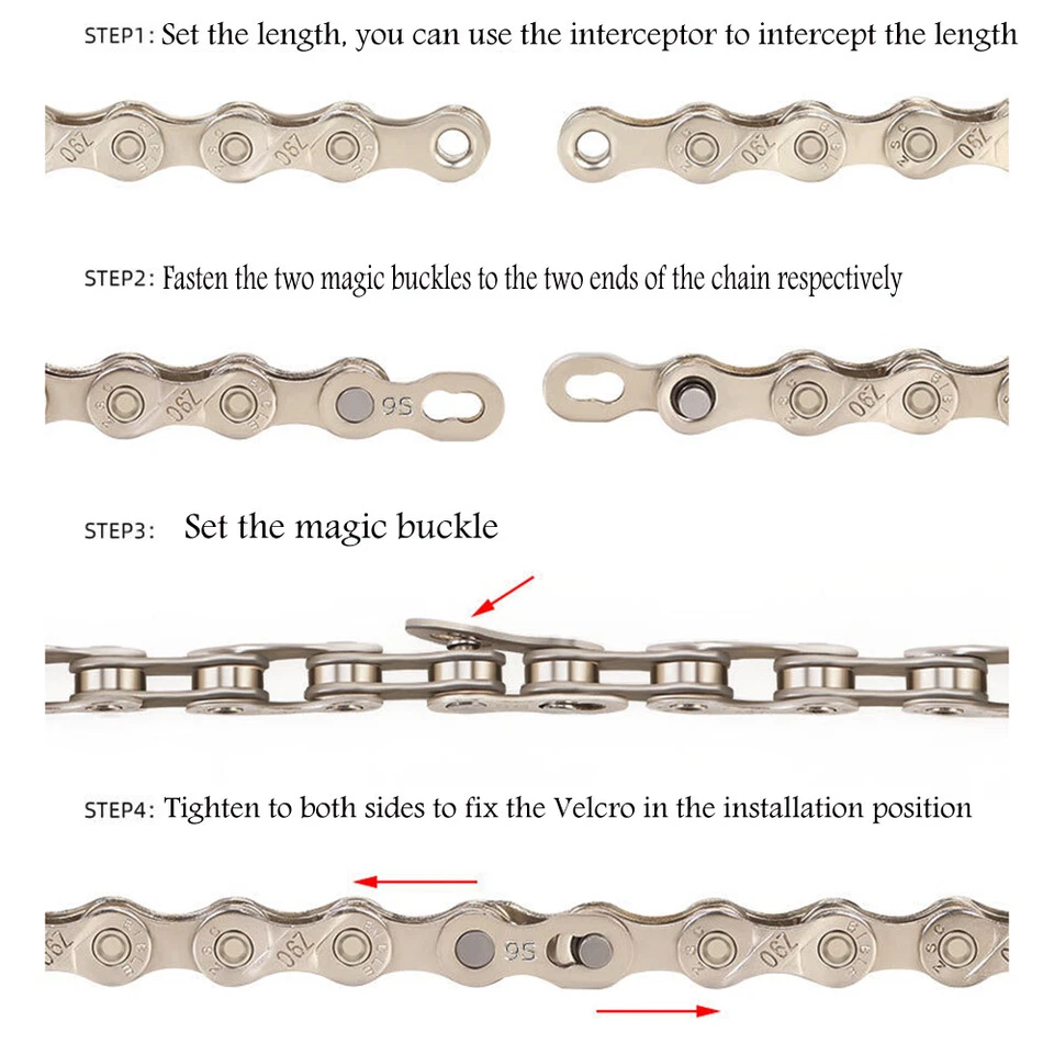 For 6/7/8/9 Speed Bicycle Chain Carbon Steel 1/2"*11/128" 116 Link Mountain Bike - Image 4 of 4