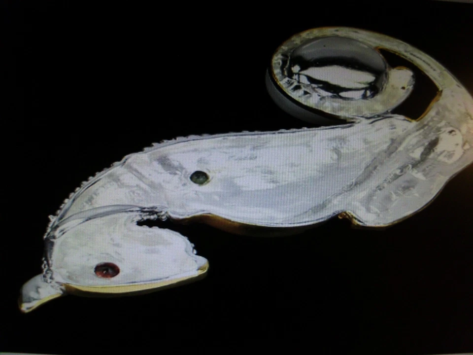 Anhänger Tiger mit Perle 14 mm Peridot Rhodolit 925 Sterling Silber - Bild 3 von 3