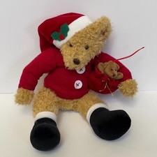 Russ SAMMY SANTA Teddy Bear 9" Plush STUFFED ANIMAL Toy Holiday