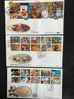 GB 1991/3/4 "Rupert/Greetings" 3 Stamp FDC Issues Used.