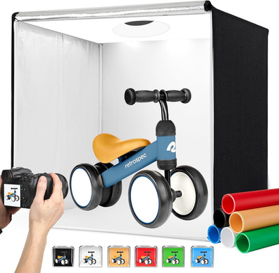 Photo Studio Light Box Photography 32''X32'' with 210 Leds and 6 Colors Backdrops 