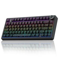 AULA F75 75% Wireless Mechanical Keyboard,2.4Ghz/Type-C/BT5.0 Gaming Black-02