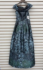 NEW w/ TAG Calvin Klein Women's Off-The-Shoulder Metallic Floral Ball Gown Sz 6