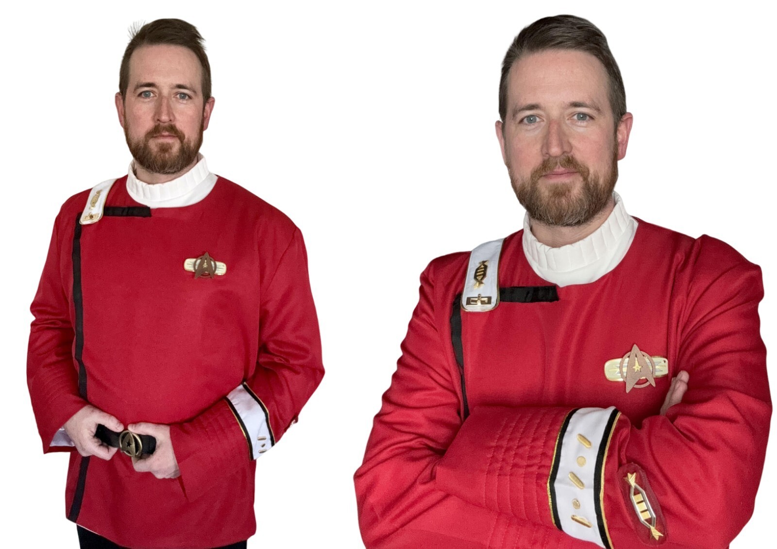 TWOK II-VI Star Trek Ira de Khan Uniforme Disfraz Flota Estrella Traje de...