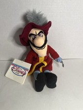 Vintage Disney Store Mini Bean Bag Plush Captain Hook From Peter Pan