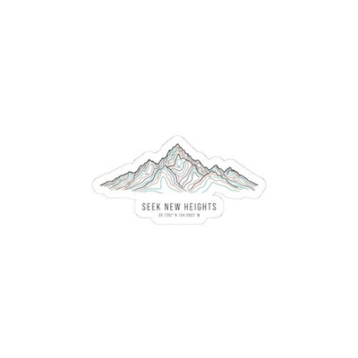 Topographic Mountain Contour Sticker | topo map print, contour line design