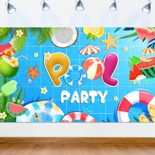 Summer Pool Beach Party Decorations, Summer Party Beach Decor Supplies, Pool Ban