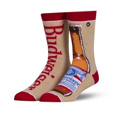 Odd Sox Budweiser Split Funny Novelty Socks Adult Large