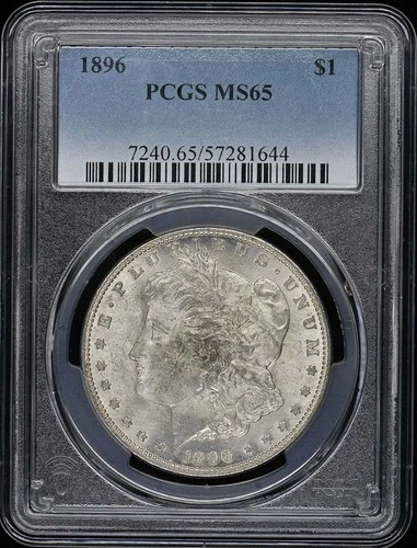 1896 $1 Morgan Dollar PCGS MS65