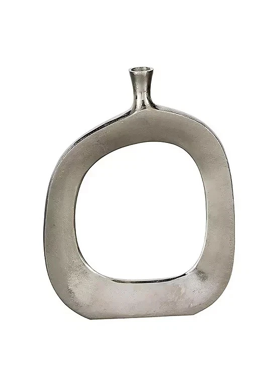 EGLO Ankarefo Handmade Satin Nickel Metal Vase (hw11)
