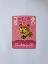 031 Sheldon Amiibo Card Series 1 Animal Cr...