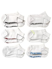 Reebok Boys White Low Cut Cushion Comfort Pro-Series Socks 6-Pack