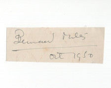 Bernard Miles (1907-1991) Signed Clip / Autographed British Character Actor