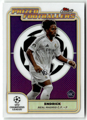 Topps Finest Champions League 2025 No. PF-16 Endrick Rookie Prized Fotballers