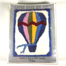 VTG NOS Factory-Sealed Latch Hook Kit Rainbow Mills HOT AIR BALLOON 101-31