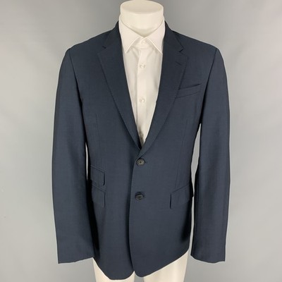 PAUL SMITH Size 40 Regular Steel Blue Wool Mohair Sport Coat Blazer Jacket