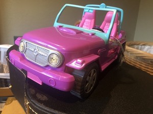 Pink Barbie Jeep Plastic Complete With Seat Belts  GMT46/GHT345