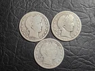 Lot of Three Better Date Barber Half Dollars, 1894 S, 1896, & 1913