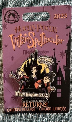 Magic Kingdom HOCUS POCUS Villains Spelltacular 2023 Limited Release Pin - New