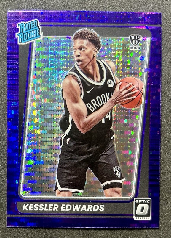 2021-22 Panini Donruss Optic Purple Pulsar Prizm Rated Rookie RC Kessler Edwards