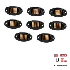 Rock Lights Ultra Bright LED Neon Underglow Lights Waterproof 8 Pods Yellow