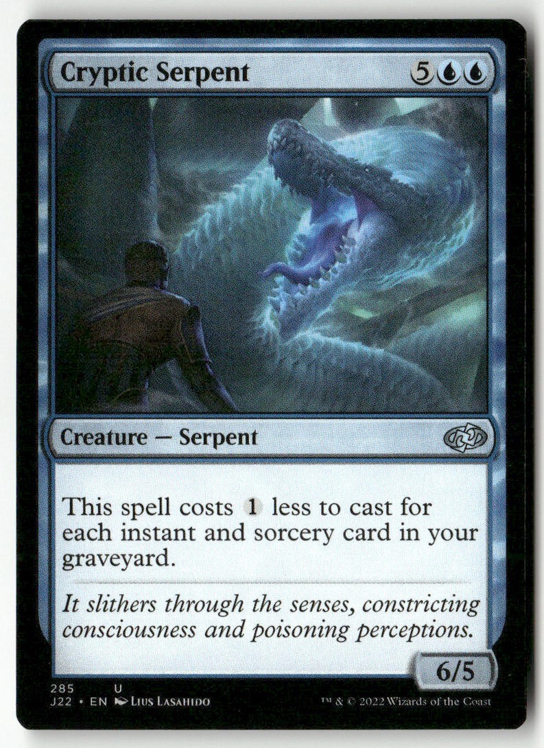 CRYPTIC SERPENT #285 MTG JUMPSTART 2022 UNCOMMON