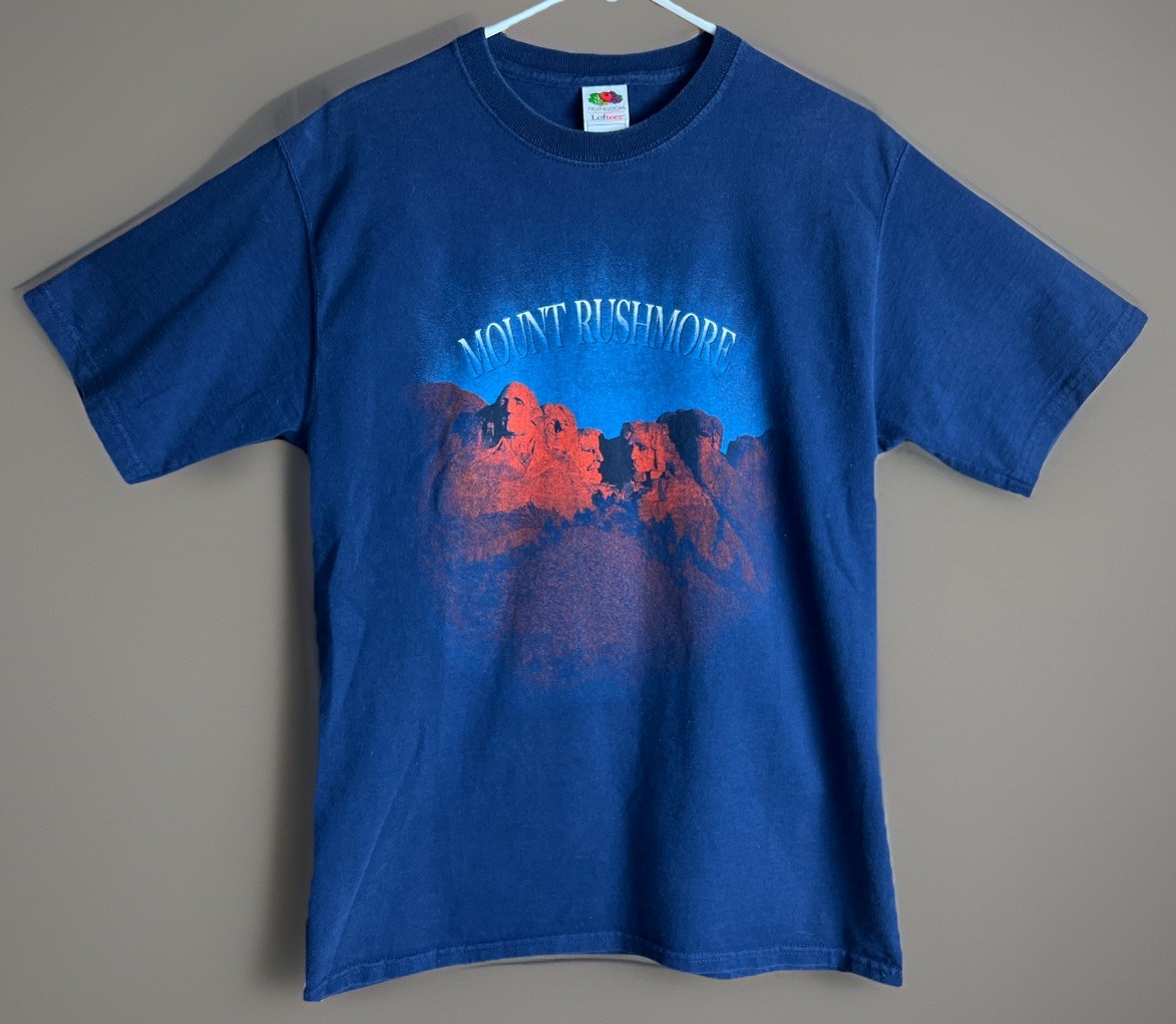 Vintage Mt Rushmore T-Shirt Size M Fruit Loom 100% Cotton