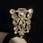 Eisenberg Original Vintage Art Deco Clear Rhinestone Fur Clip Silver Tone