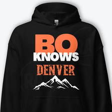 Nix Hoodie Bo Knows Denver Hooded Sweatshirt Denver Football Broncos Hoodie