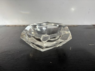 Vintage Glas Aschenbecher Schmuckschale Kratzer Chips siehe Fotos