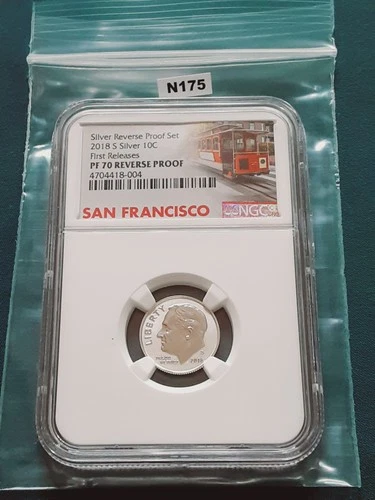 2018 S Roosevelt Silver Reverse Proof Dime NGC PF70 FR Reverse Proof Set Coin!