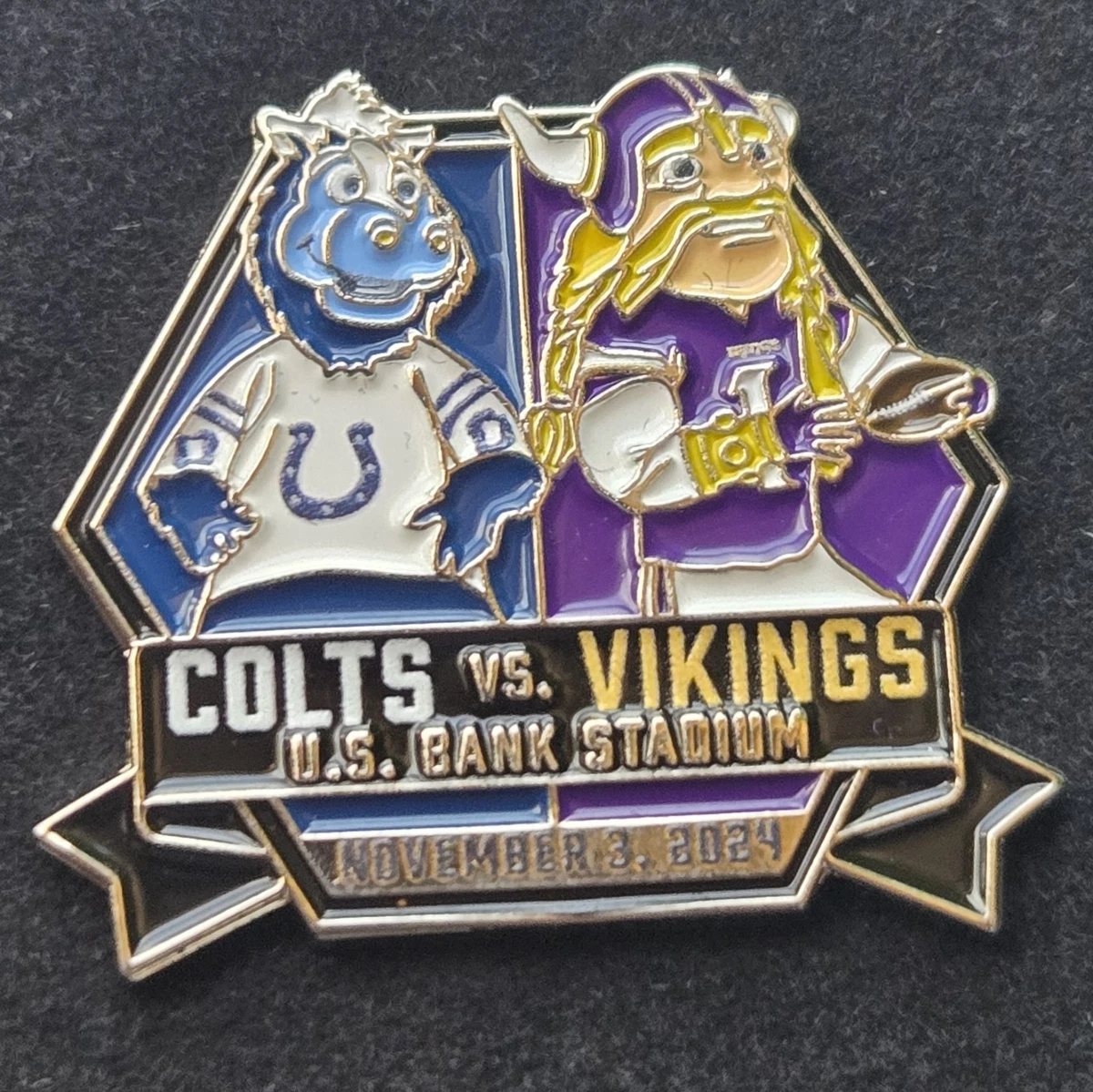 WinCraft Bandiera Minnesota Vikings 3x5 Piedi – Logo Cerchio, Poliestere 150D, Doppia Faccia Con Immagine Inversa, Con Occhielli In Metallo