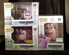 Funko Pop PUSHEEN Exclusives - PUSHEENOSAURUS , PUSHEEN MERMAID & DRAGONSHEEN 