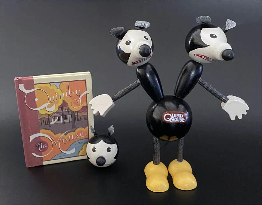 Chris Ware SIGNED 6" Quimby the Mouse Toy & Book Set AUTOGRAPHED Sparky + SKETCH - Image 2 of 4