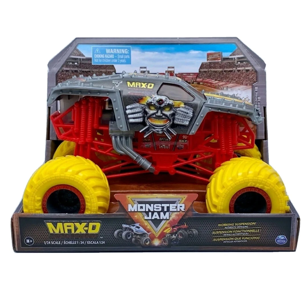 Year 2021 Monster Jam 1:24 Scale Die Cast Official Truck - Breaking World  Record MAX-D MAXIMUM DESTRUCTION with Monster Tires and Working Suspension