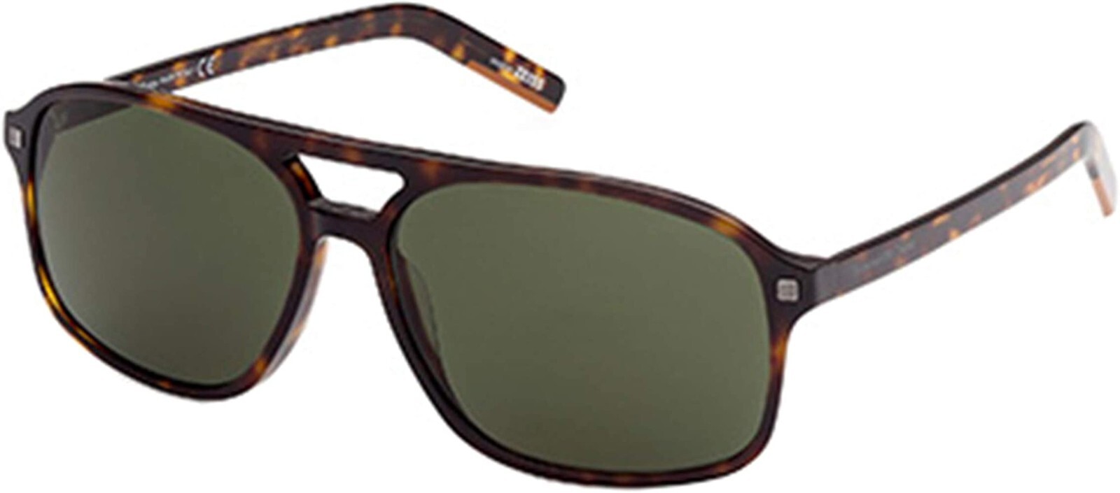 Солнцезащитные очки-авиаторы Ermenegildo Zegna EZ0151 56N Коричневые черепаховые пластиковые 60-14-140