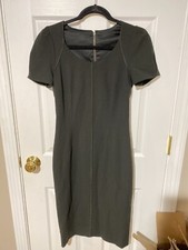 Dolce & Gabbana Women's Black Short Sleeve Wool Blend Dress Size: 36