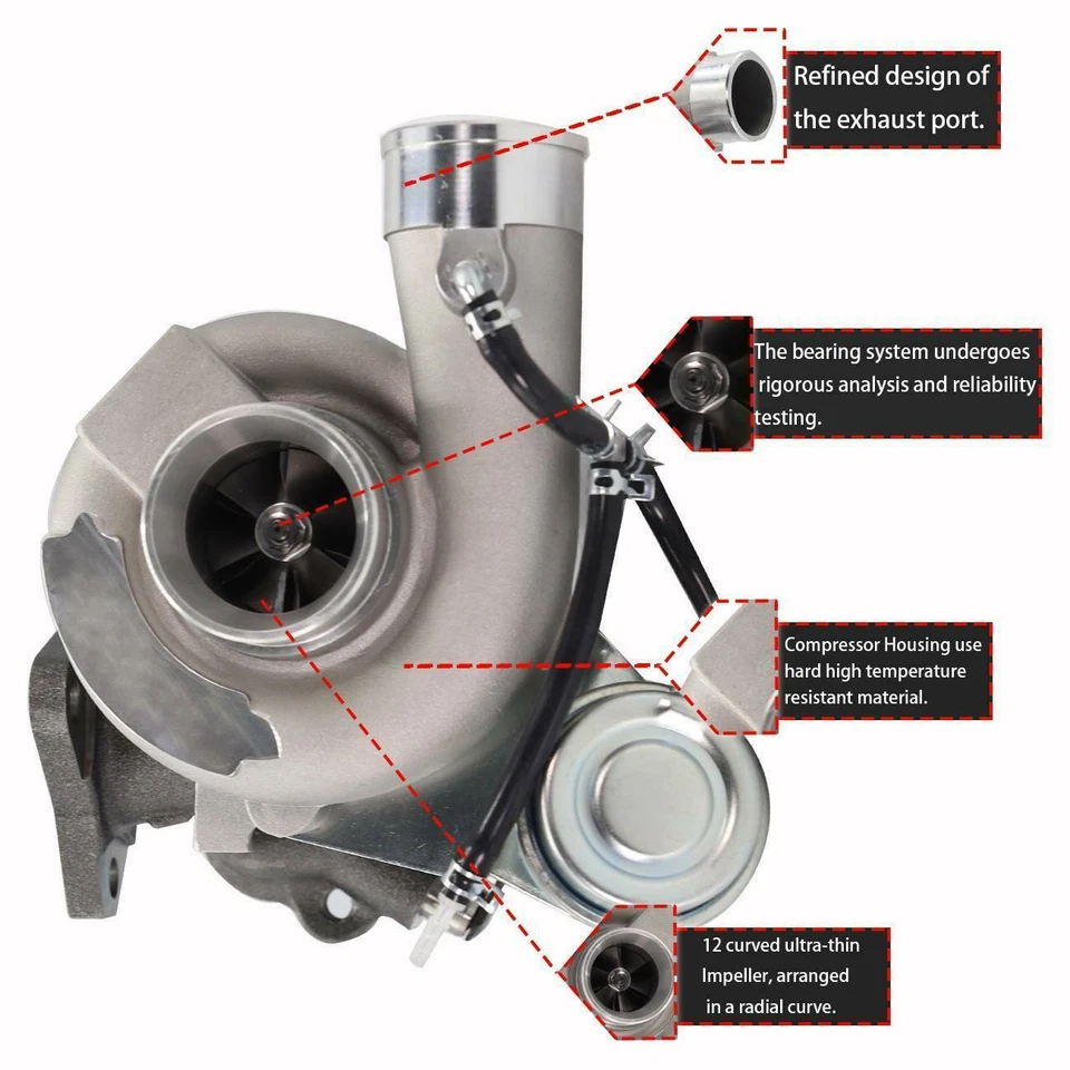 Turbo Turbocharger for Subaru Impreza WRX Models EJ20 2.0L 2002-2007 14411AA382 - Image 4 of 4